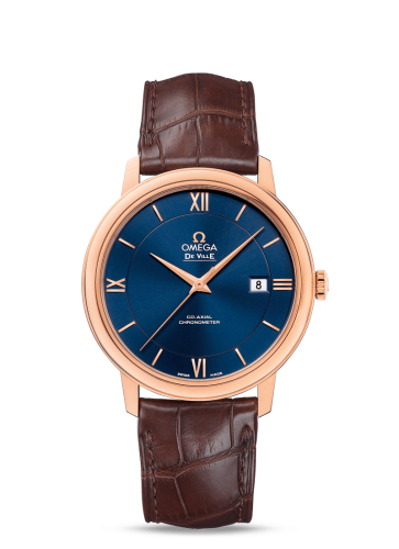 Omega De Ville Prestige Co-Axial 39.5 Red Gold / Blue